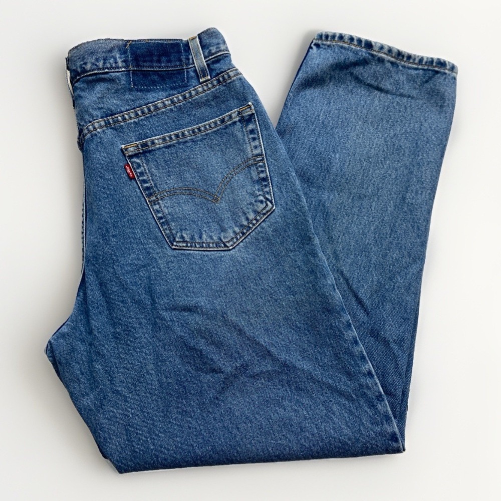 Vintage Levis 550 Jeans Mens 34 x 29 Relaxed Fit 90s Denim Tapered Leg Blue
